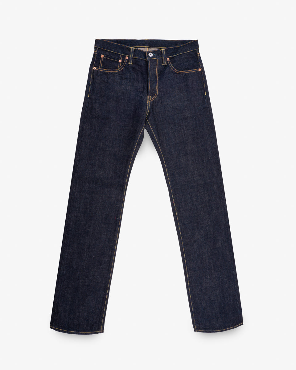 IRON HEART 666 170Z SELVEDGE DENIM SLIM STRAIGHT CUT JEANS - NATURAL INDIGO