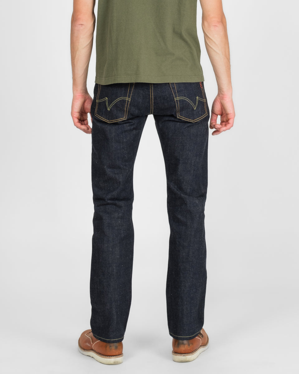 IRON HEART 666 170Z SELVEDGE DENIM SLIM STRAIGHT CUT JEANS - NATURAL INDIGO