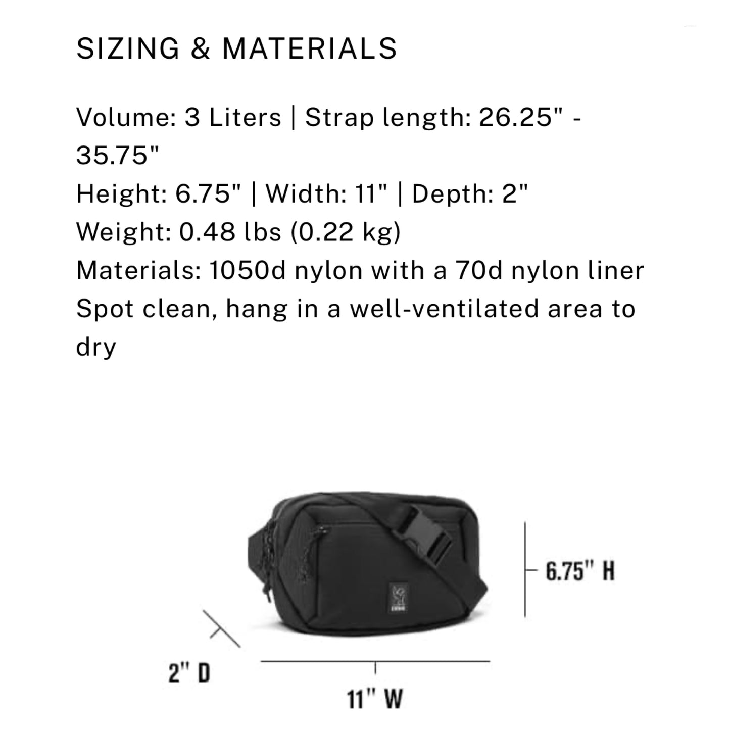 CHROME INDUSTRIES ZIPTOP WAISTPACK (NAVY TRITONE)