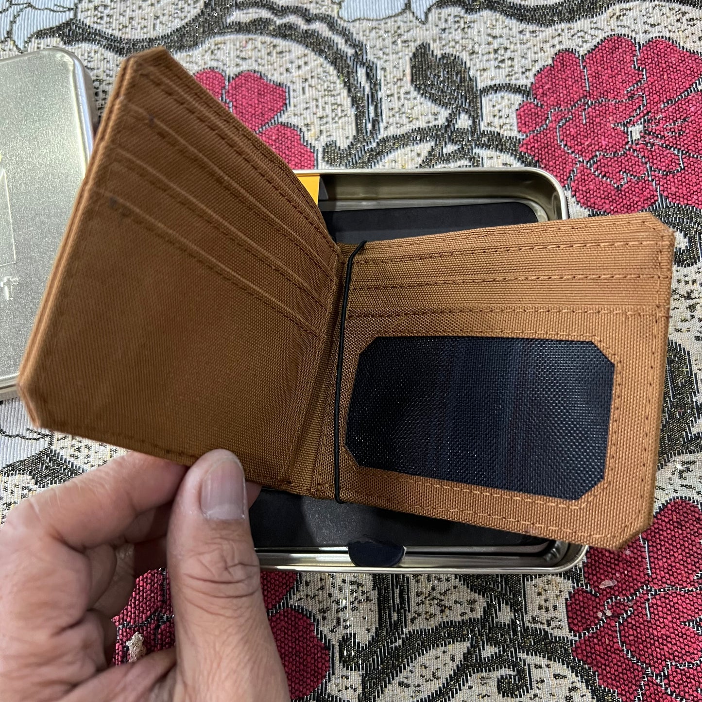 CARHARTT NYLON DUCK BIFOLD WALLET (BROWN)
