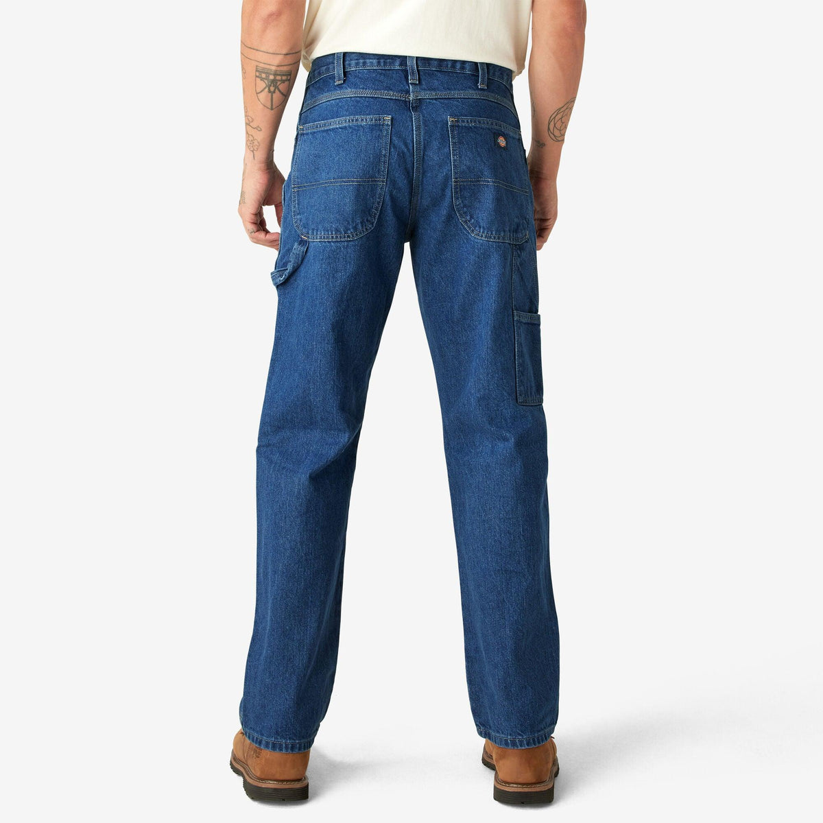 DICKIES RELAXED FIT HEAVYWEIGHT CARPENTER JEANS, STONEWASHED INDIGO BLUE