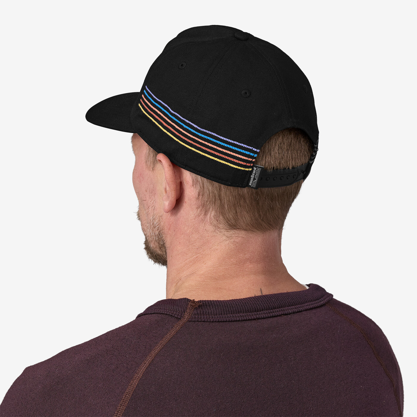 PATAGONIA LINE LOGO RIDGE STRIPE FUNFARER CAP (BLACK)