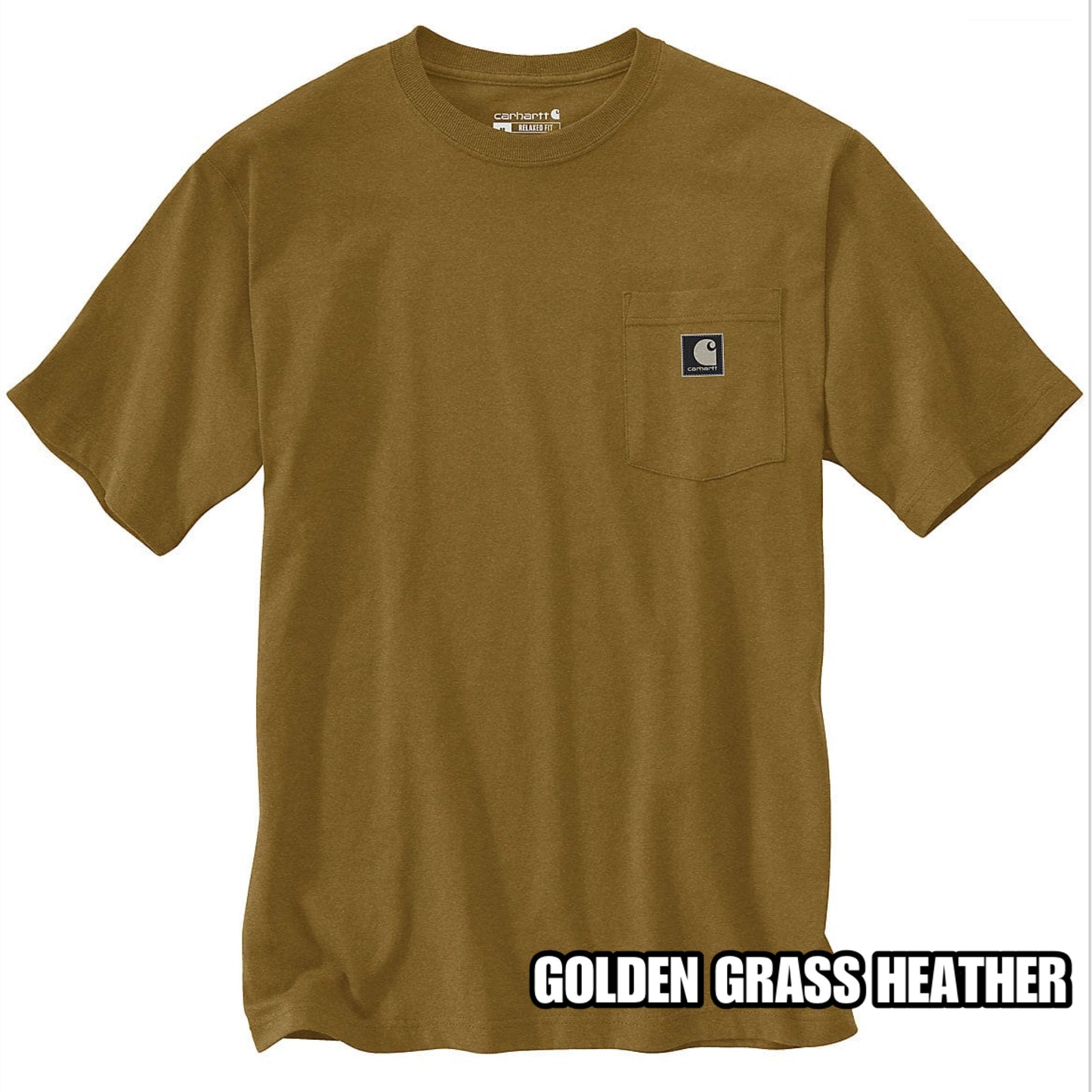 CARHARTT RELAXED FIT LIGHTWEIGHT SHORT SLEEVE CAMO GRAPHIC TSHIRT (GOLDEN GRASS HEATHER)