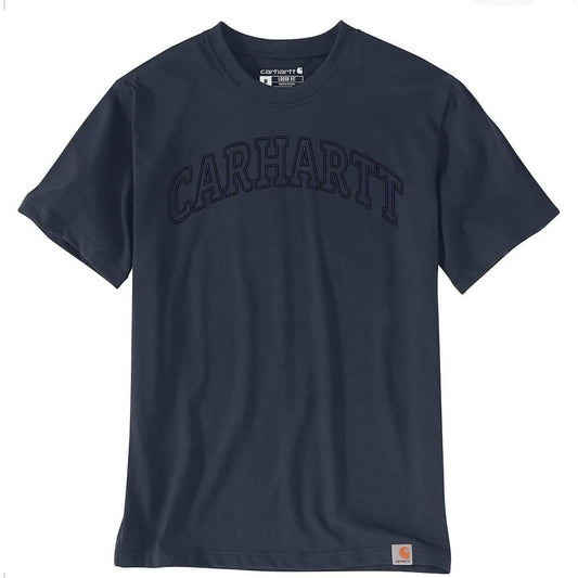 CARHARTT RELAXED FIT SHORT SLEEVE LOGO GRAPHIC TSHIRT (NAVY)