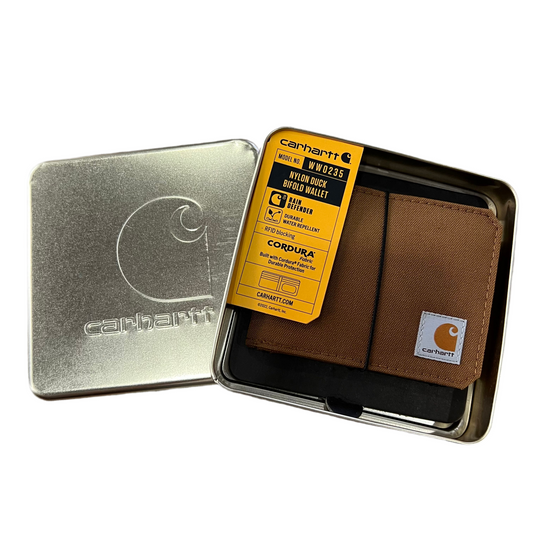 CARHARTT NYLON DUCK BIFOLD WALLET (BROWN)