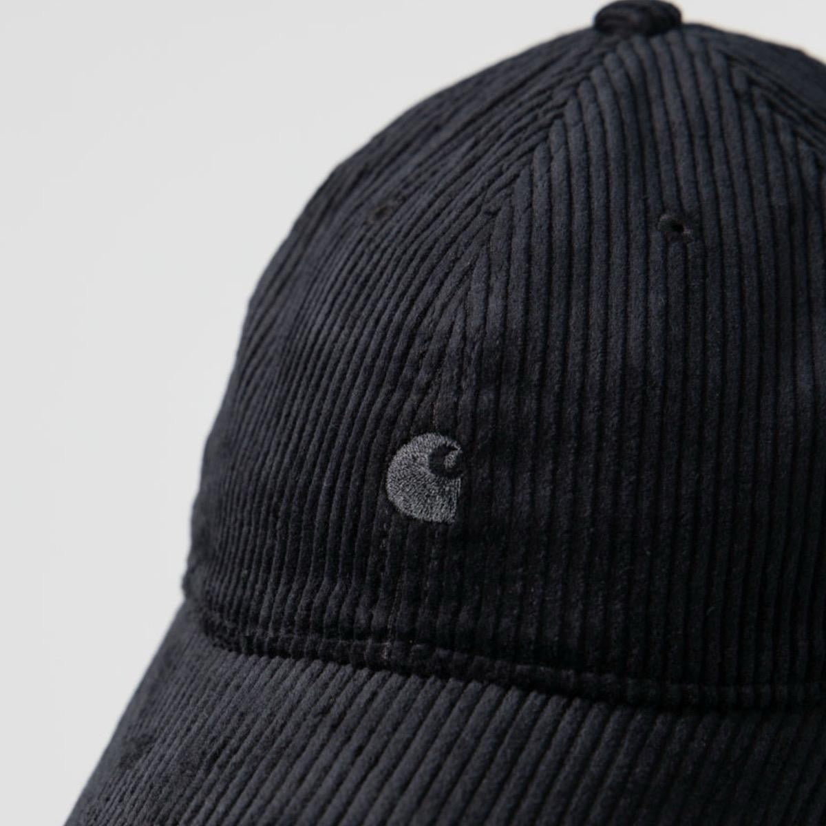 CARHARTT WIP HARLEM CORDUROY CAP (BLACK)