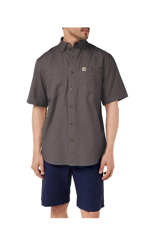 Carhartt Men's Rugged Flex Relaxed Fit Midweight Canvas Short-Sleeve workshirt