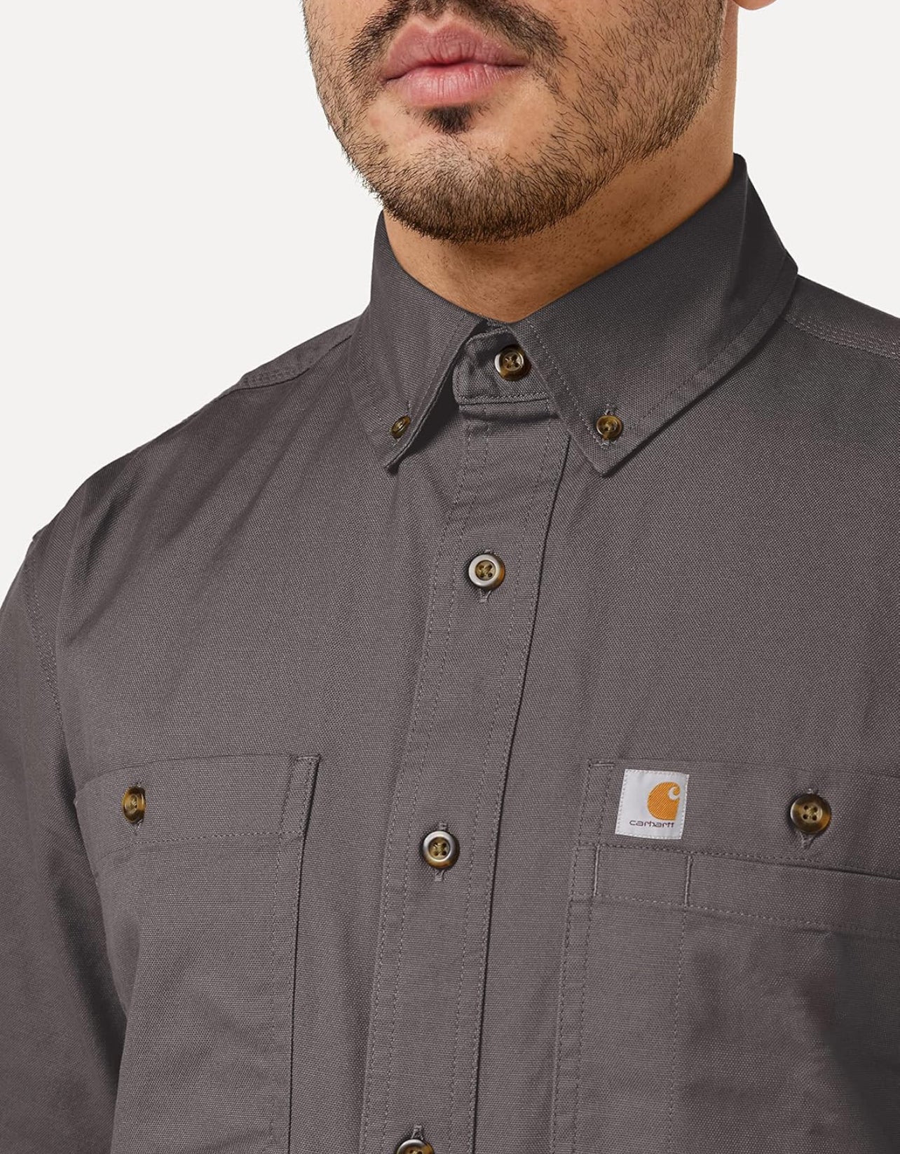 Carhartt Men's Rugged Flex Relaxed Fit Midweight Canvas Short-Sleeve workshirt
