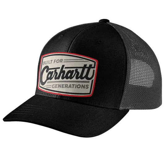 CARHARTT CANVAS MESHBACK BUILT PATCH CAP (BLACK)
