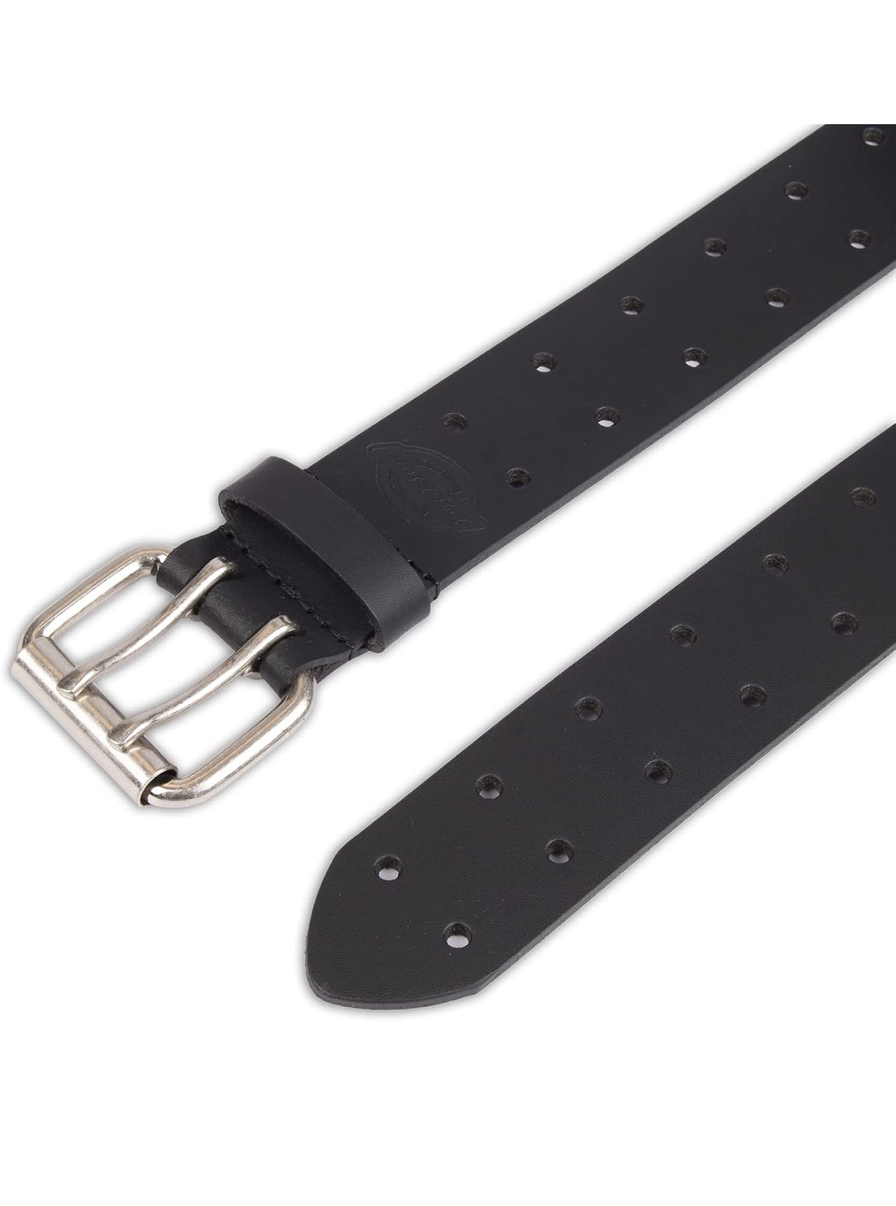 Dickies Men's Leather Double Prong Belt (Black)
