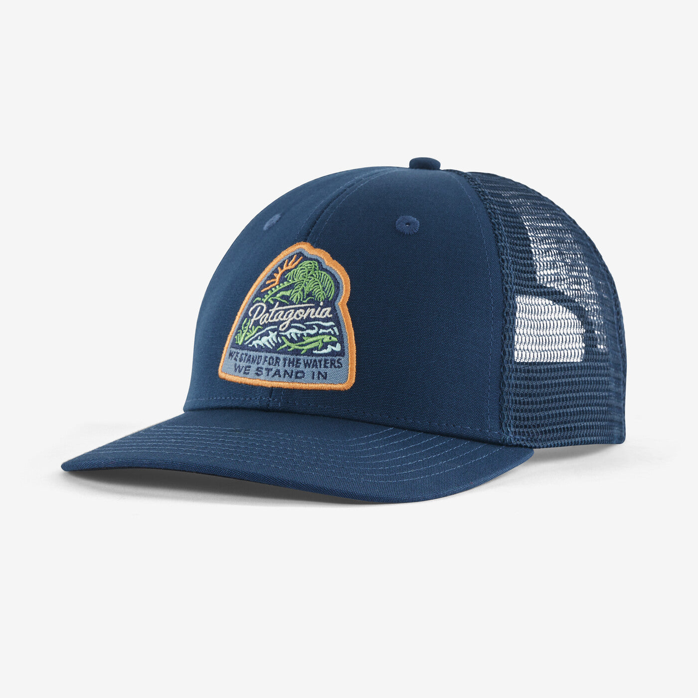 PATAGONIA TAKE A STAND TRUCKER HAT (BANYOU BADGE: TIDEPOOL BLUE)