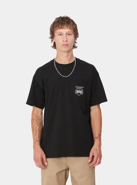 CARHARTT WIP HEART TRAIN POCKET TSHIRT (BLACK)
