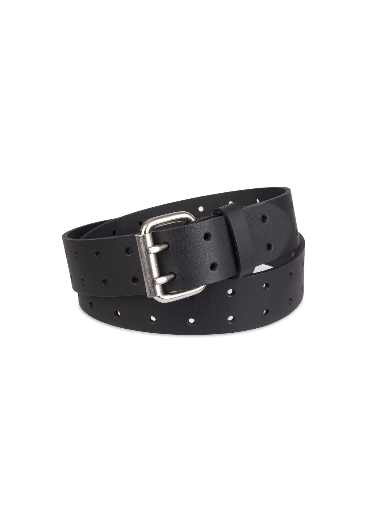 Dickies Men's Leather Double Prong Belt (Black)
