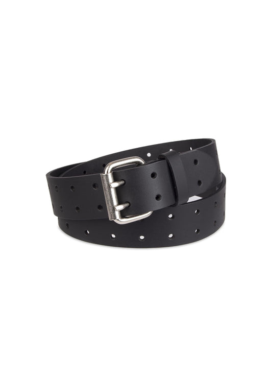 Dickies Men's Leather Double Prong Belt (Black)