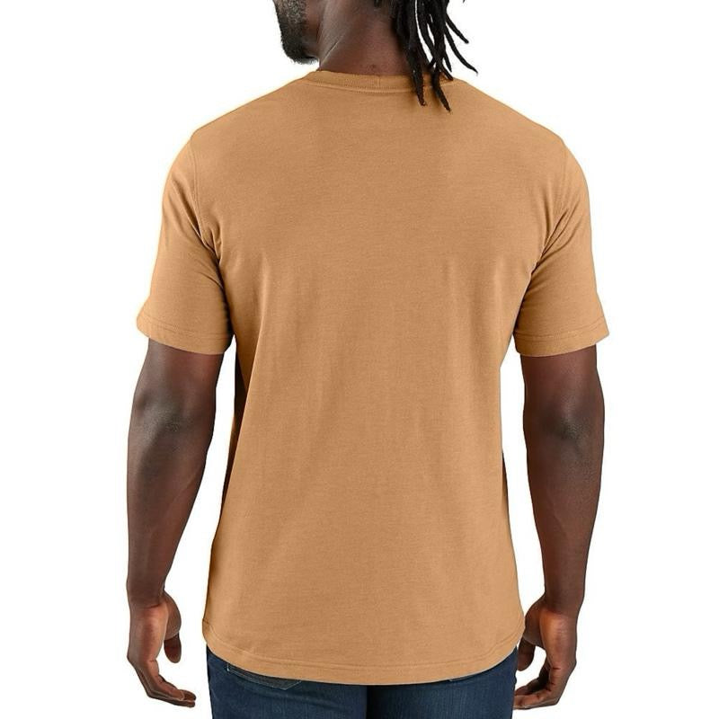 CARHARTT RELAXED FIT LIGHTWEIGHT SHORT SLEEVE CARPENTER GRAPHIC TSHIRT (HICKORY NUT HEATHER)