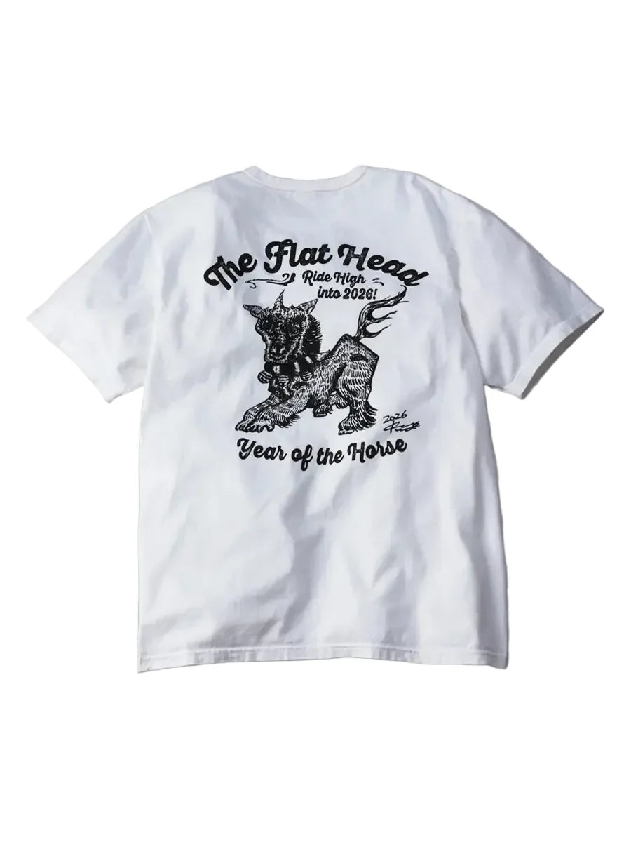 THE FLAT HEAD - "MIWA KOMATSU" HORSE ZODIAC T-SHIRT [FN-THC-KM17]