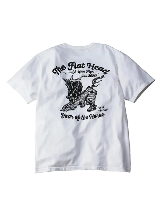 THE FLAT HEAD - "MIWA KOMATSU" HORSE ZODIAC T-SHIRT [FN-THC-KM17]