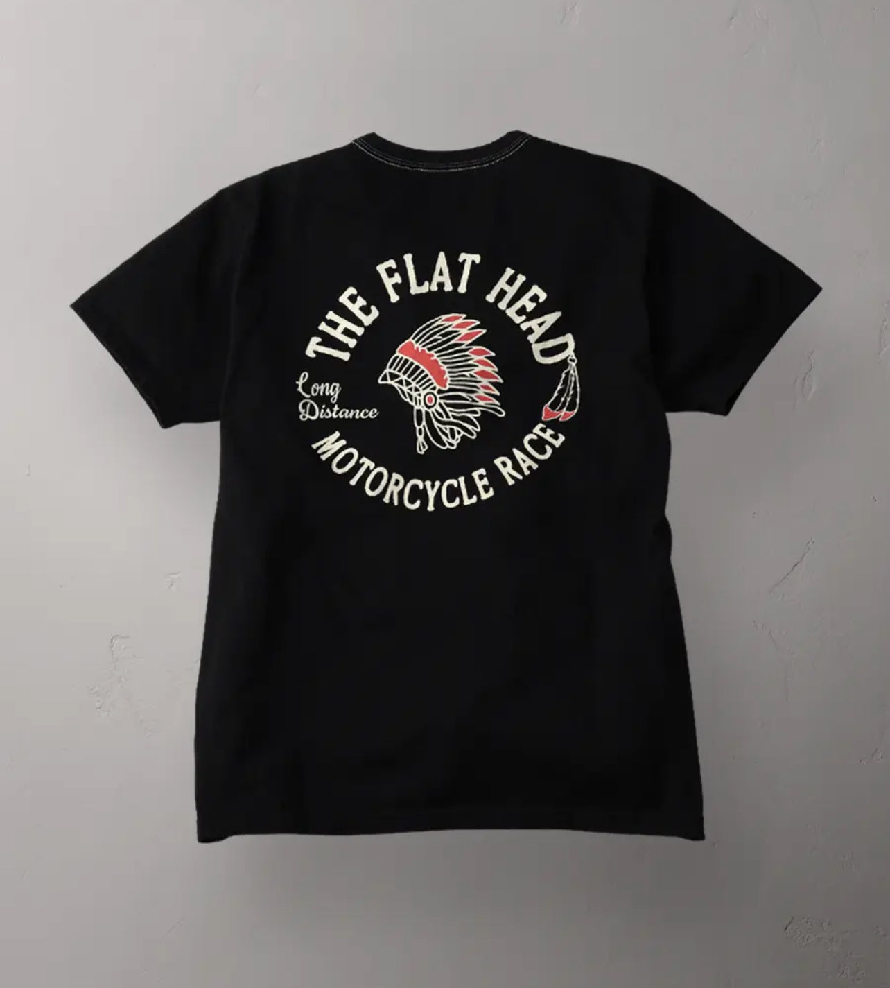 The Flat Head Motorcycle Tshirt Black