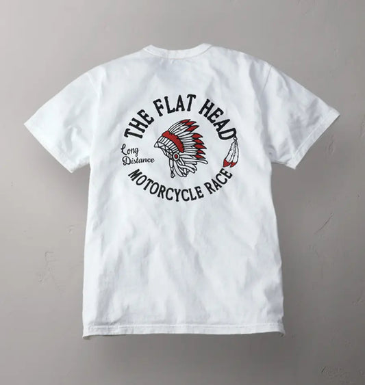The Flat Head Motorcycle White