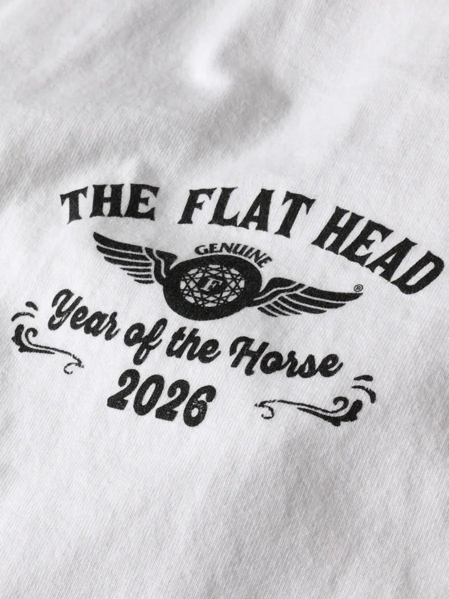 THE FLAT HEAD - "MIWA KOMATSU" HORSE ZODIAC T-SHIRT [FN-THC-KM17]