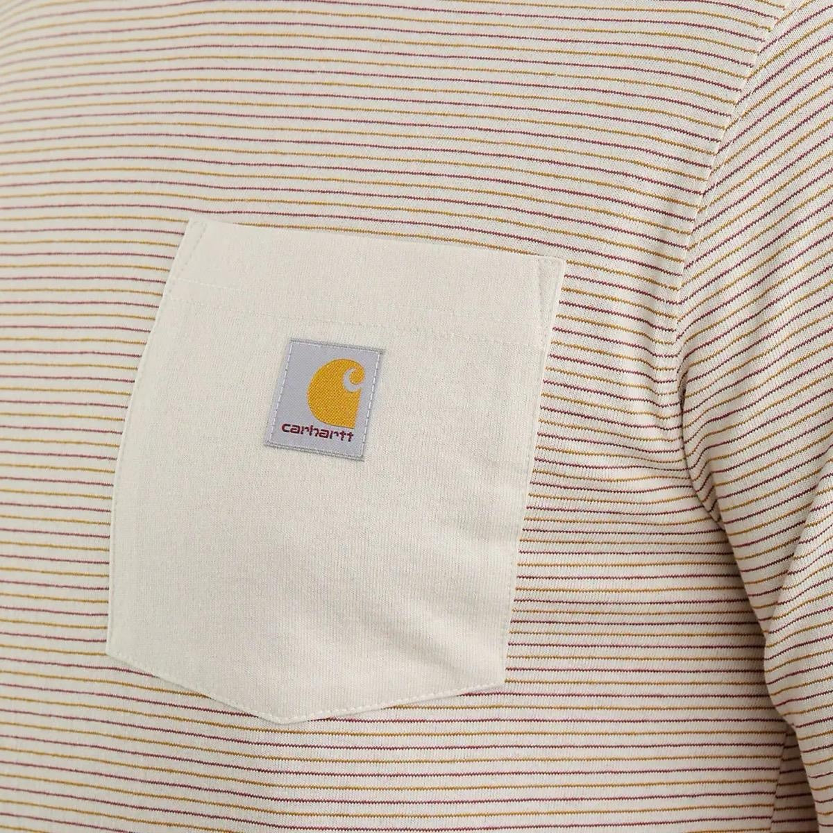 CARHARTT RELAXED FIT SHORT SLEEVE POCKET TSHIRT (MALT STRIPE)