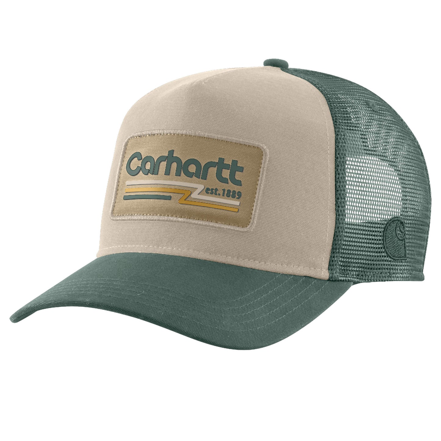 CARHARTT CANVAS MESHBACK 1889 PATCH CAP (FROSTED BALSAM)