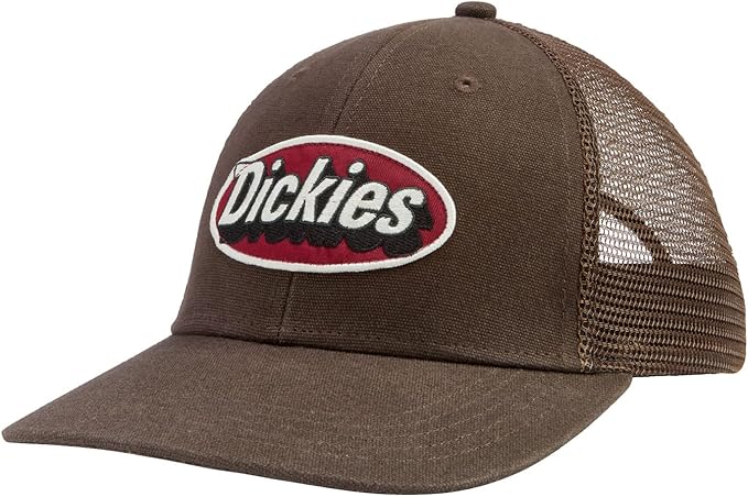 Dickies Men's Patch Logo Trucker Cap Brown