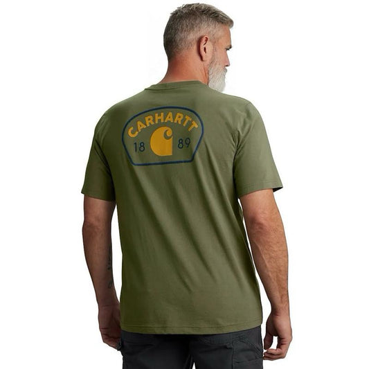 CARHARTT RELAXED FIT LIGHTWEIGHT 1889 GRAPHIC TSHIRT (DUSTY OLIVE)