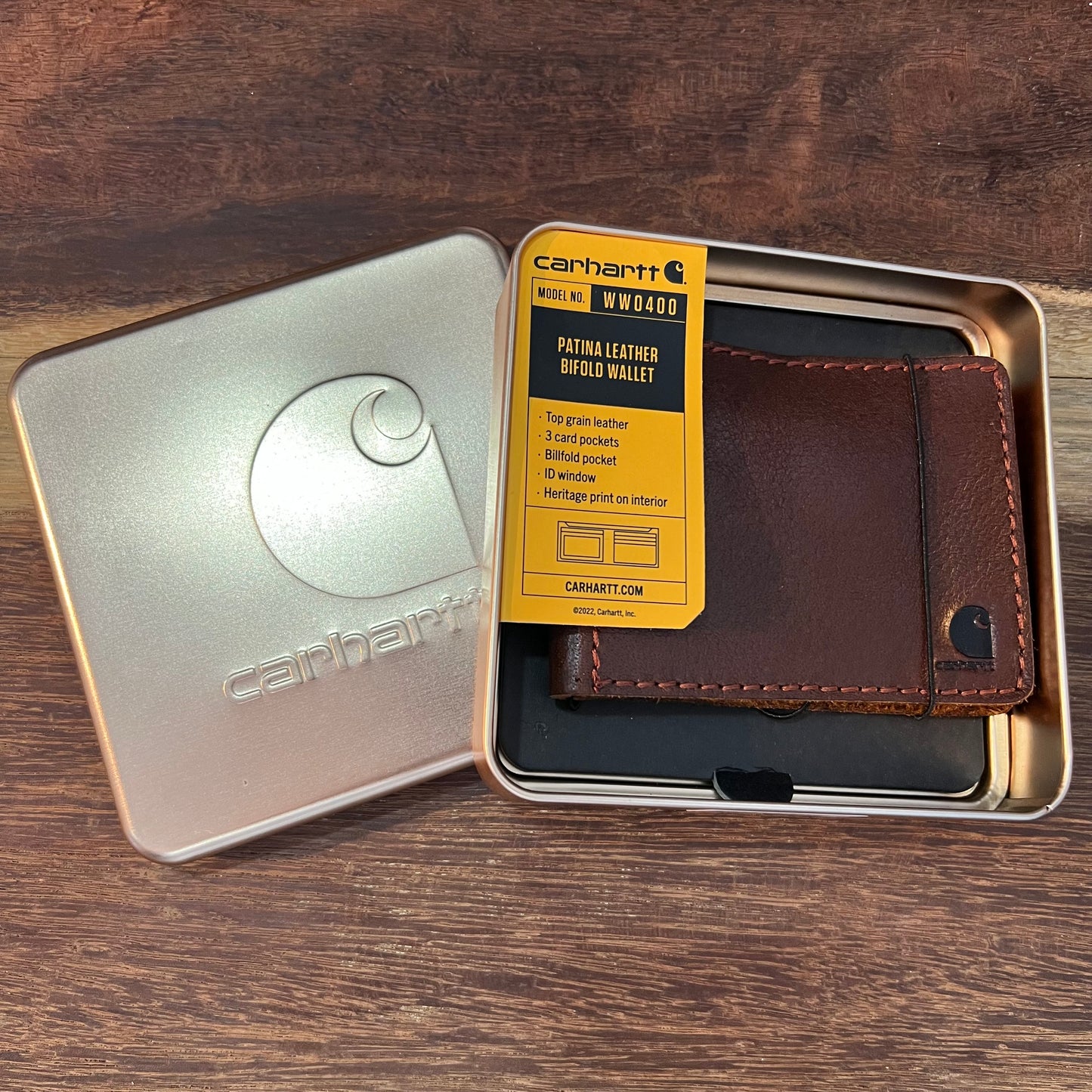 CARHARTT PATINA LEATHER BIFOLD WALLET