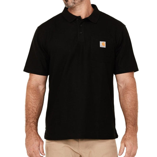 CARHARTT LOOSE FIT SHORT SLEEVE POCKET POLO (BLACK)