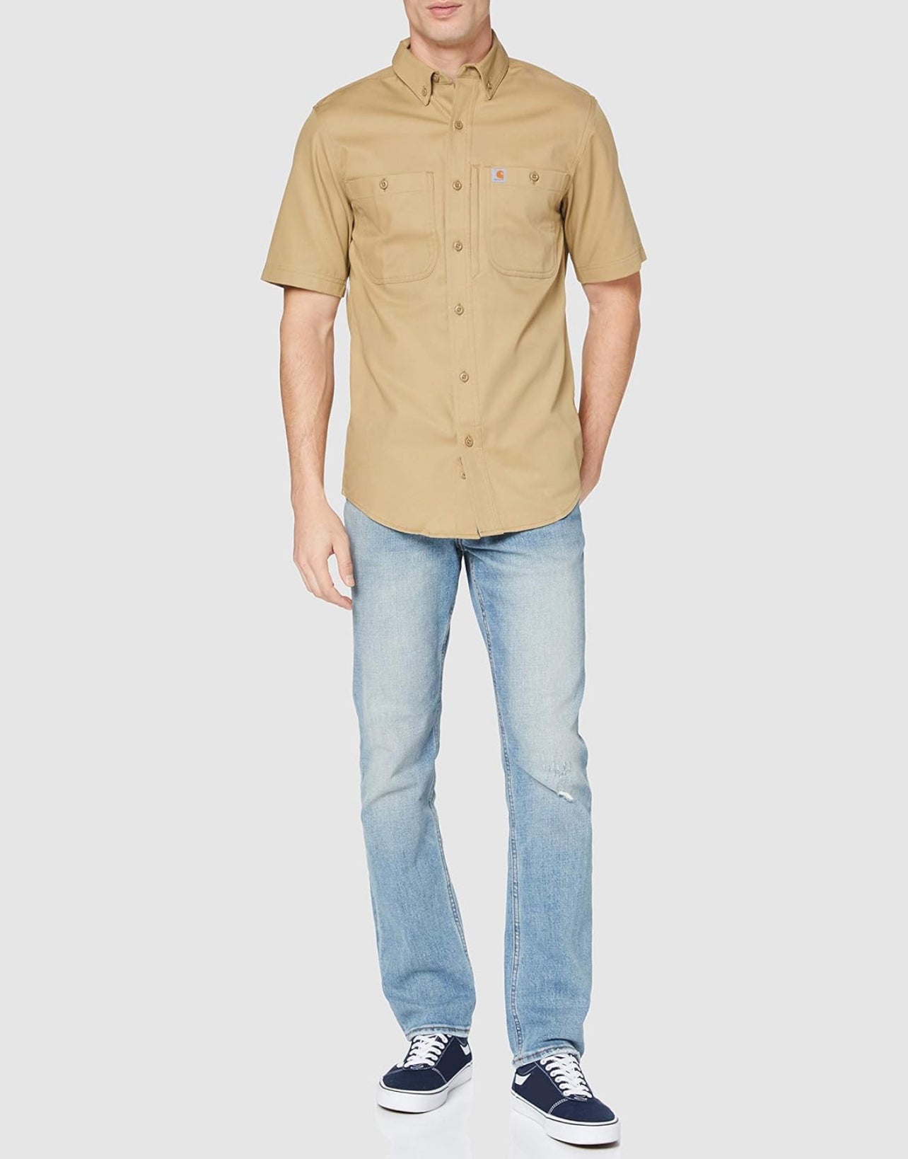 Carhartt Men's Rugged Professional Series Relaxed Fit Canvas Short Sleeve WorkShirt