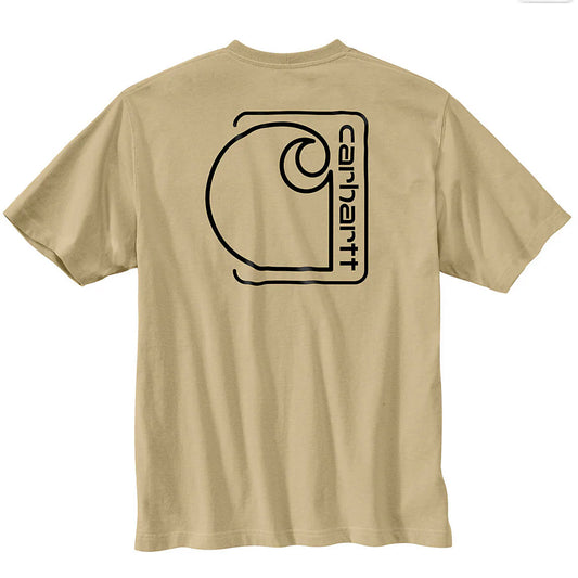 CARHARTT RELAXED FIT LIGHTWEIGHT SHORT SLEEVE C GRAPHIC TSHIRT (BEACH)