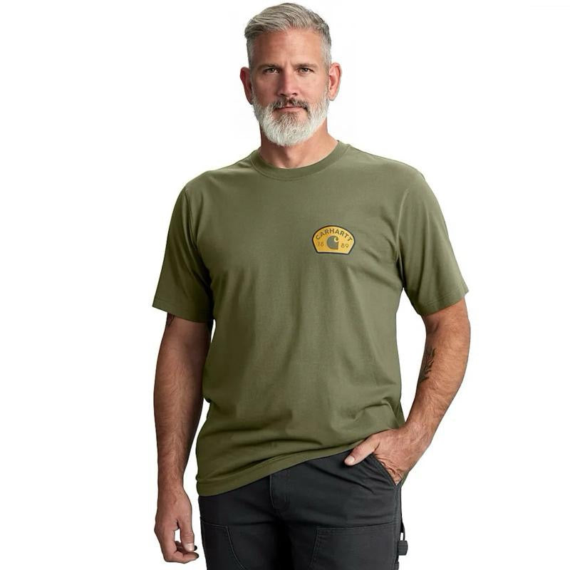 CARHARTT RELAXED FIT LIGHTWEIGHT 1889 GRAPHIC TSHIRT (DUSTY OLIVE)