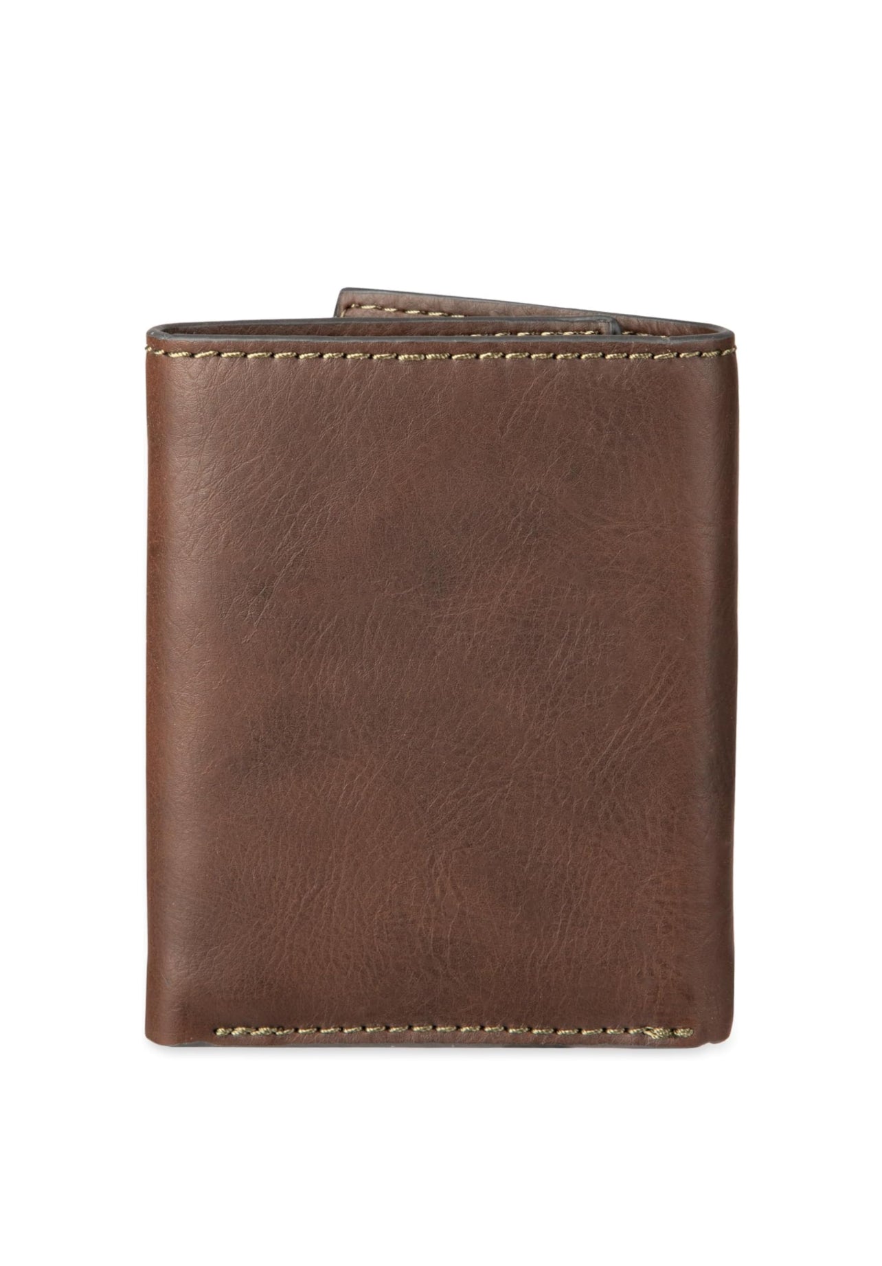 Levi's Men's Trifold Wallet-Sleek and Slim Includes Id Window and Credit Card Holder, Brown Stitch, One Size