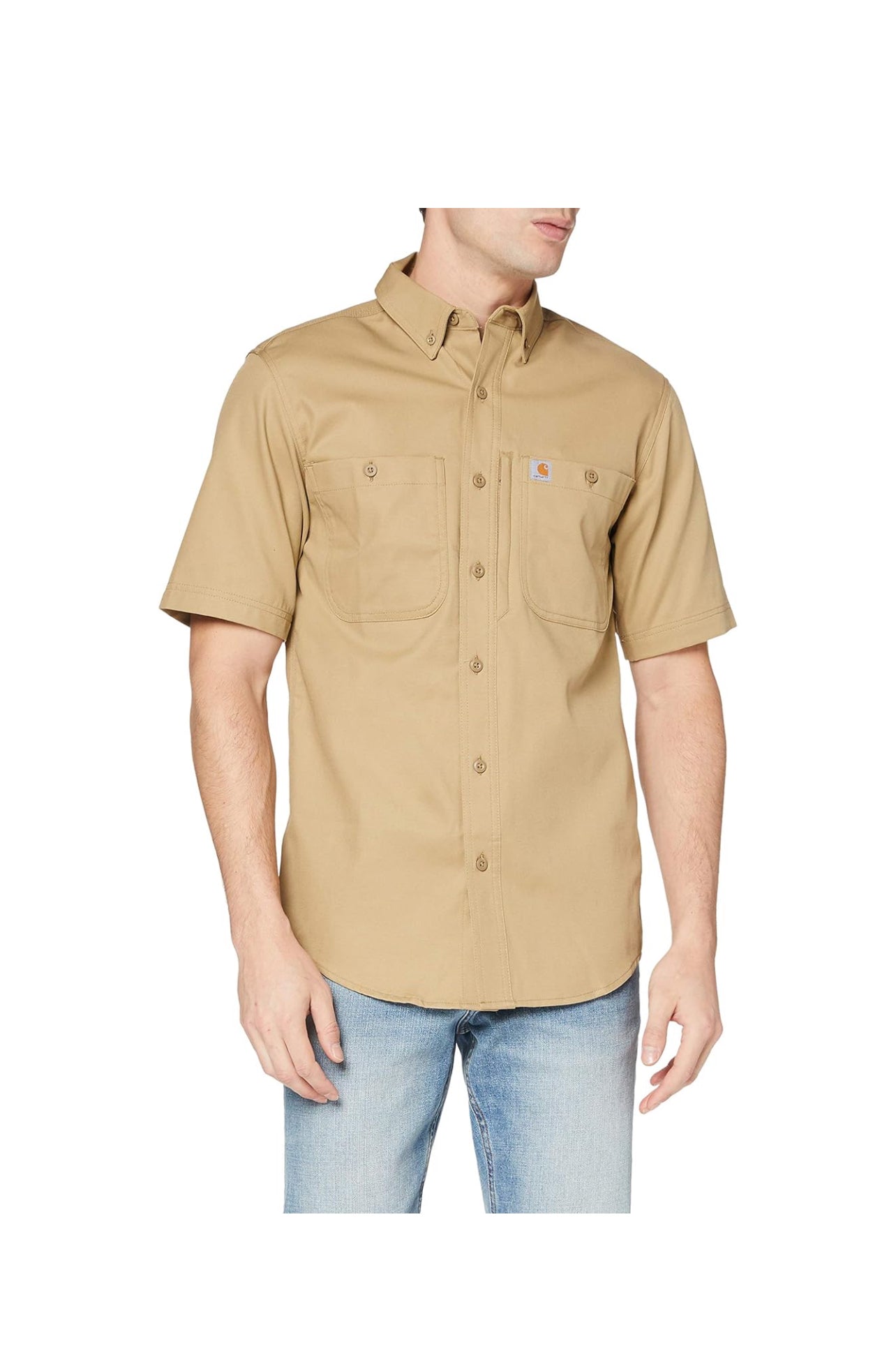 Carhartt Men's Rugged Professional Series Relaxed Fit Canvas Short Sleeve WorkShirt