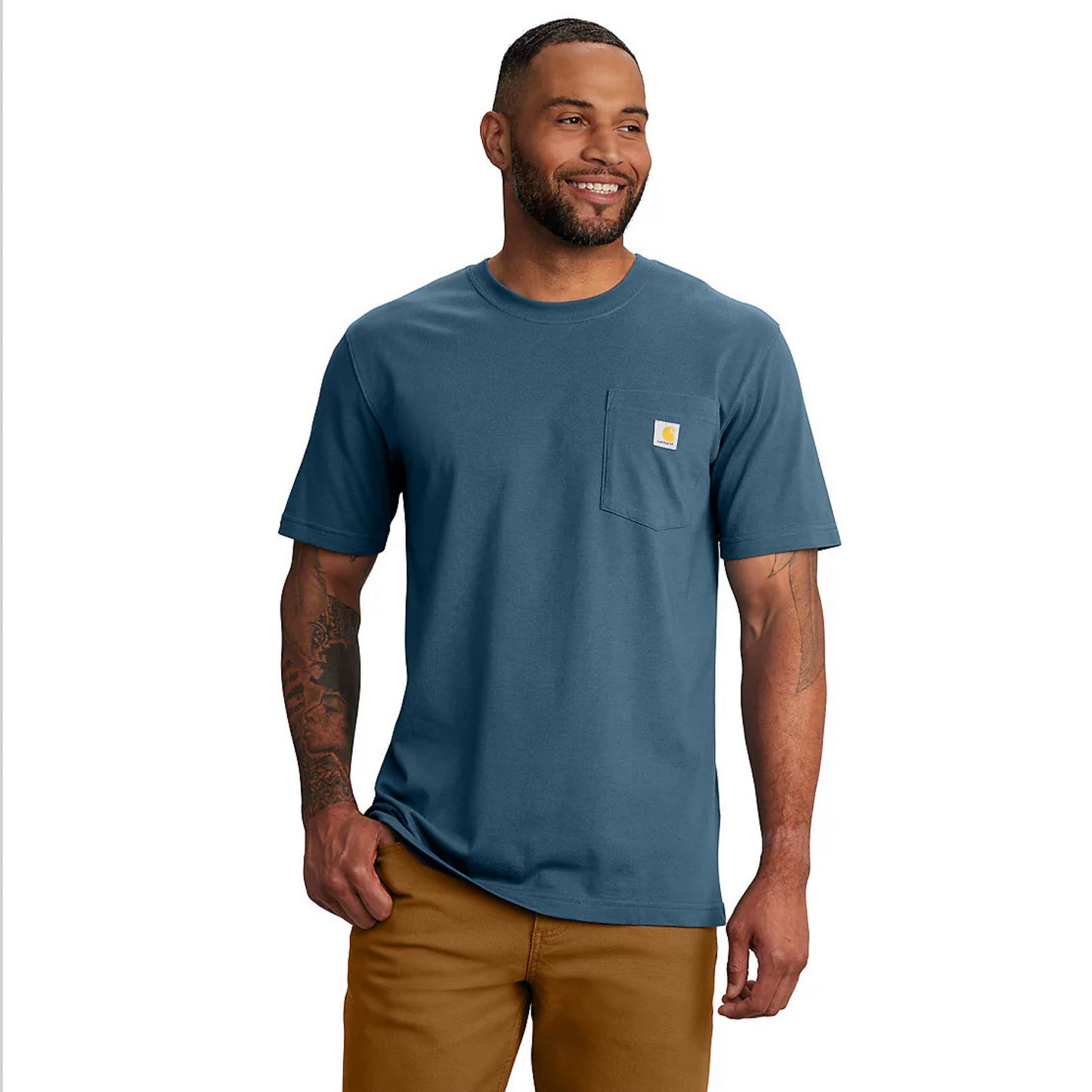 CARHARTT RELAXED FIT LIGHTWEIGHT SHORT SLEEVE C GRAPHIC TSHIRT (STORM BLUE)