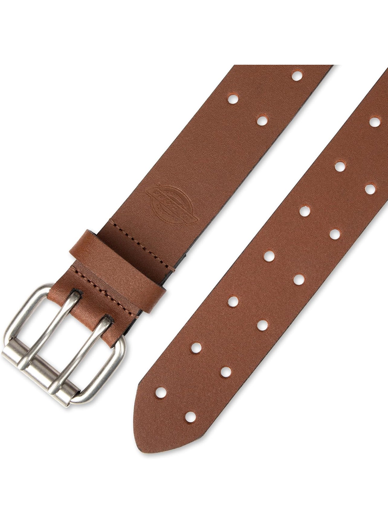 Dickies Men's Leather Double Prong Belt SIZE 44 (TAN)