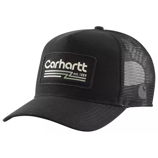 CARHARTT CANVAS MESHBACK 1889 PATCH CAP (BLACK)
