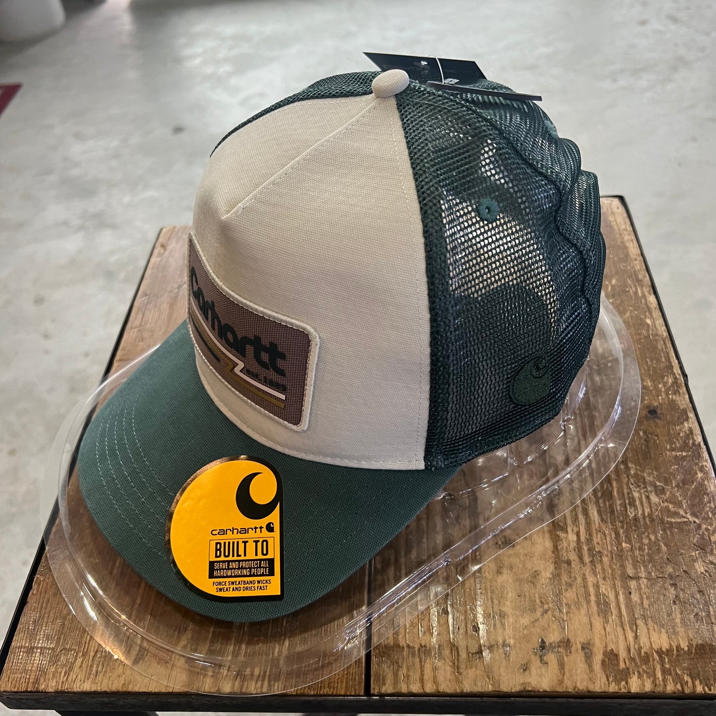 CARHARTT CANVAS MESHBACK 1889 PATCH CAP (FROSTED BALSAM)