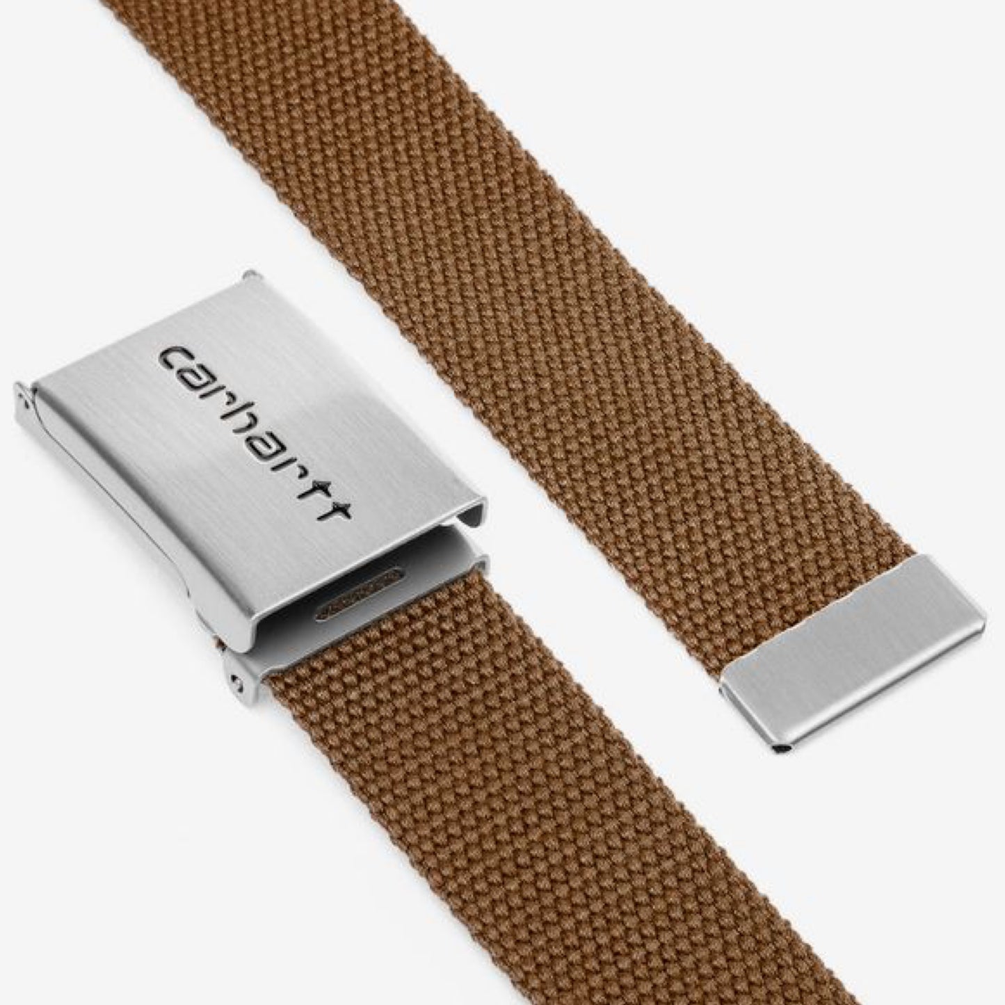 CARHARTT WIP CLIP BELT CHROME (HAMILTON BROWN)