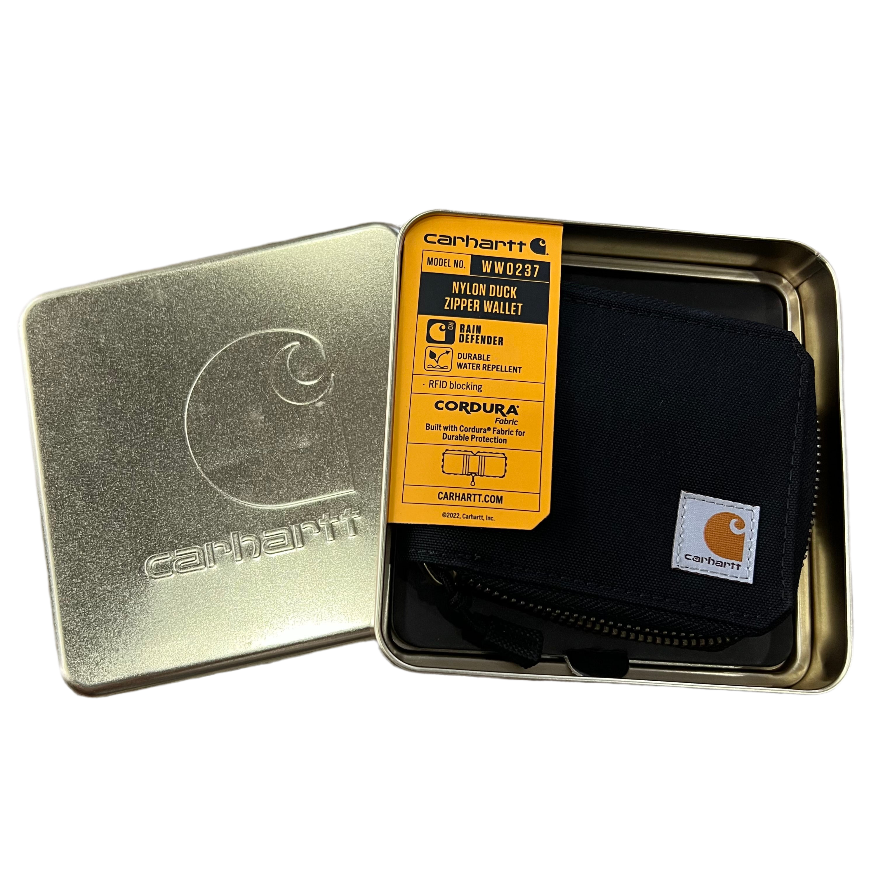CARHARTT NYLON DUCK ZIPPER WALLET (BLACK)