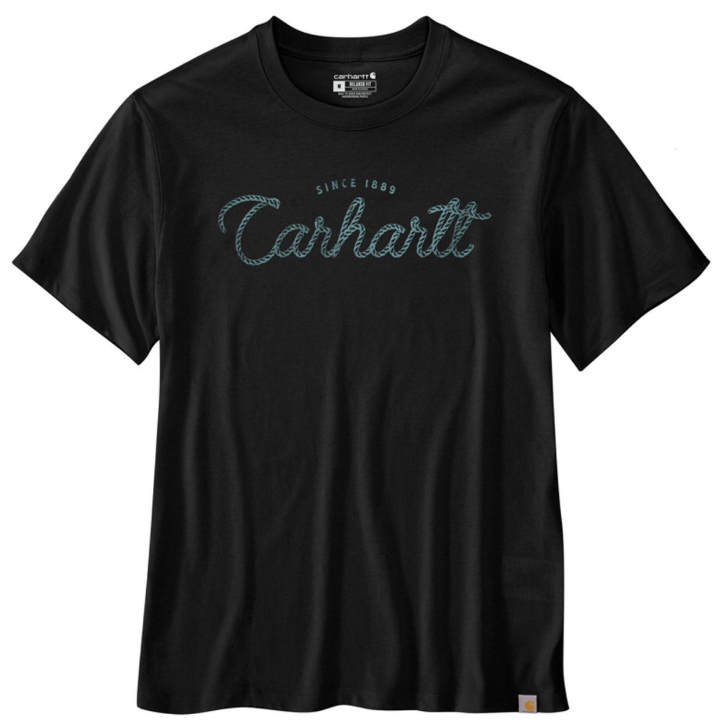 CARHARTT RELAXED FIT LIGHTWEIGHT SHORT SLEEVE SCRIPT GRAPHIC TSHIRT (BLACK)