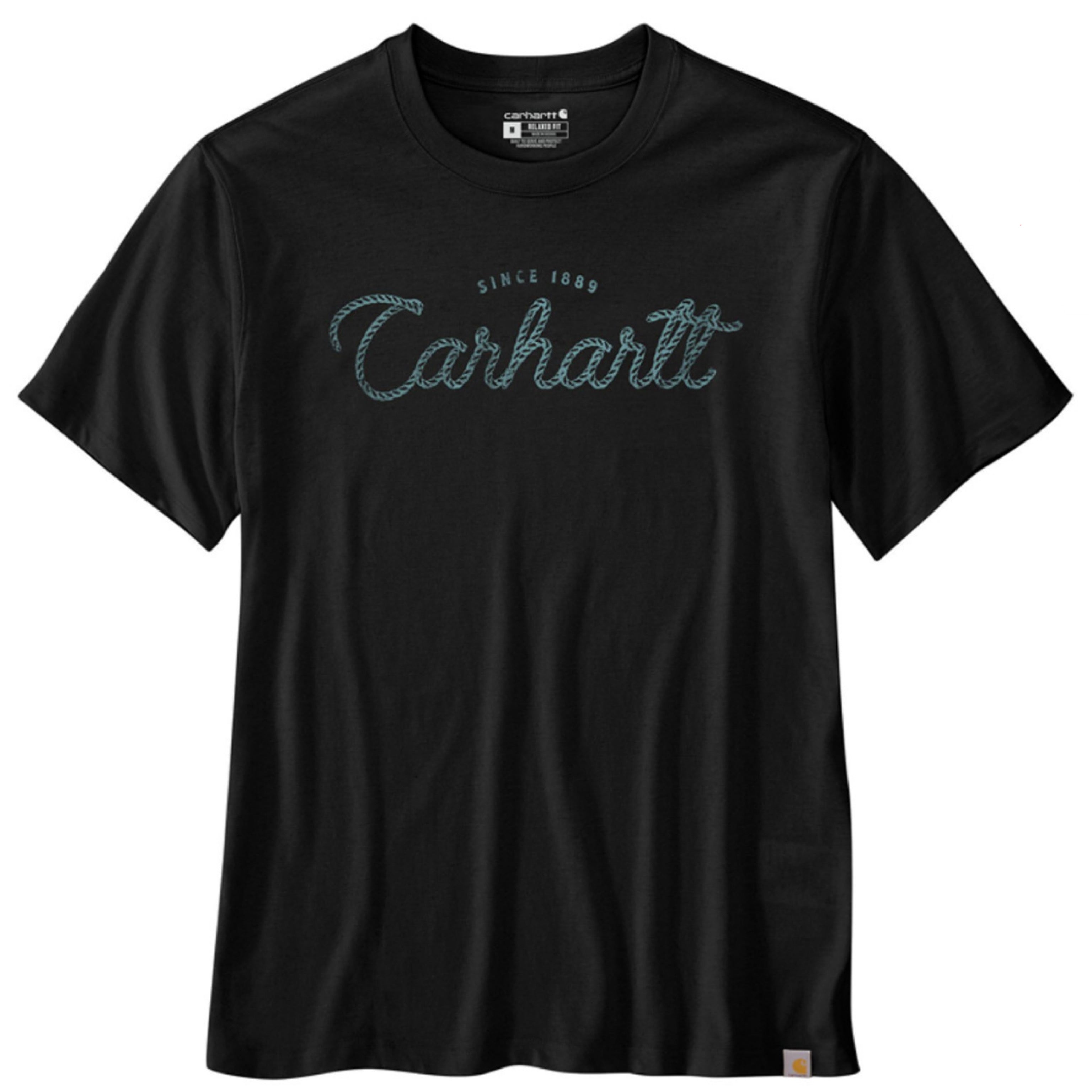 CARHARTT RELAXED FIT LIGHTWEIGHT SHORT SLEEVE SCRIPT GRAPHIC TSHIRT (BLACK)
