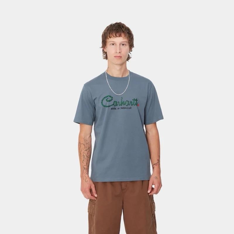 CARHARTT WIP PARADISE SCRIPT TSHIRT (POSITANO)