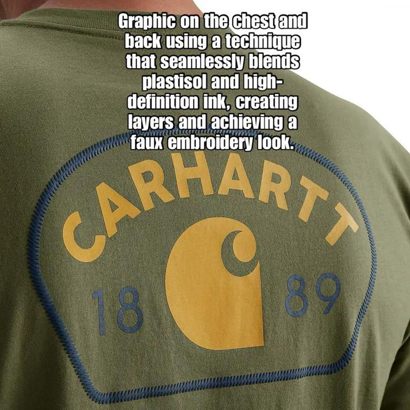 CARHARTT RELAXED FIT LIGHTWEIGHT 1889 GRAPHIC TSHIRT (DUSTY OLIVE)