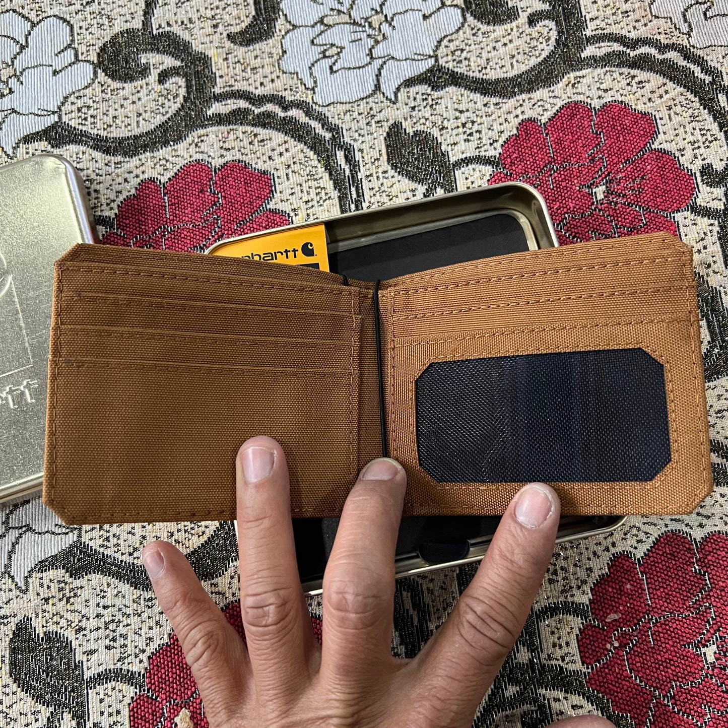 CARHARTT NYLON DUCK BIFOLD WALLET (BROWN)