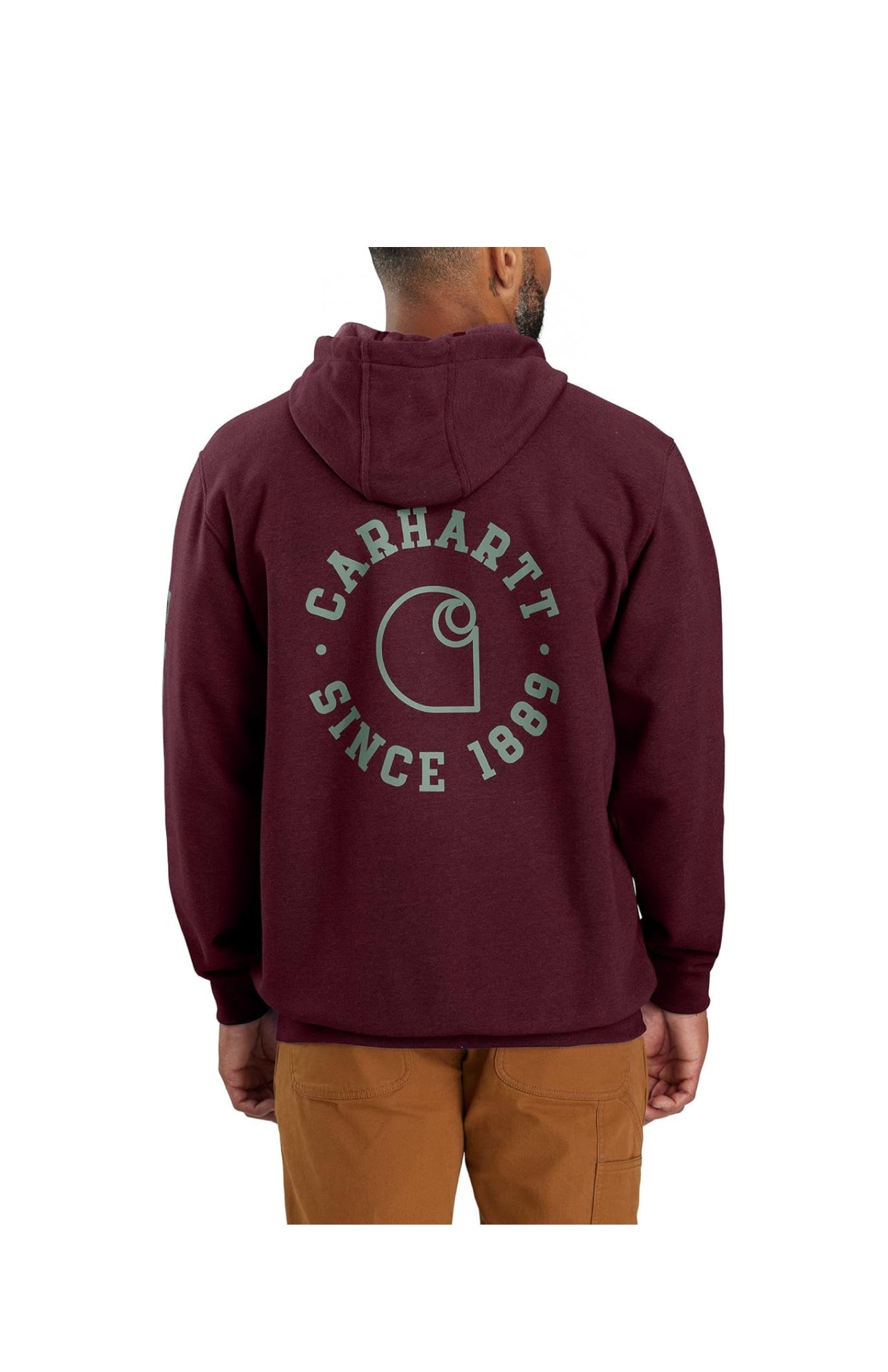 Carhartt Men's 106388 Rain Defender® Loose Fit Midweight 1889 Graphic S HOODIE PRT L pit 25x30