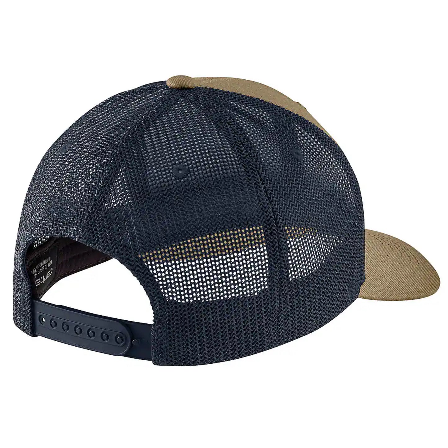 CARHARTT CANVAS MESHBACK BUILT PATCH CAP (DARK KHAKI)