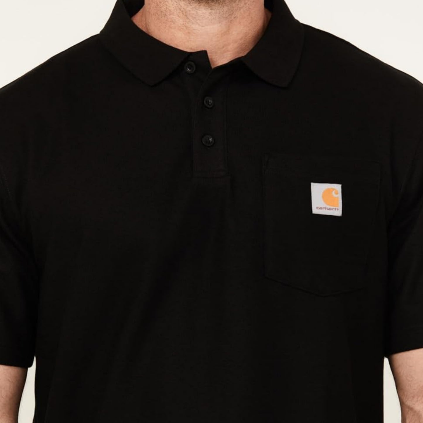 CARHARTT LOOSE FIT SHORT SLEEVE POCKET POLO (BLACK)