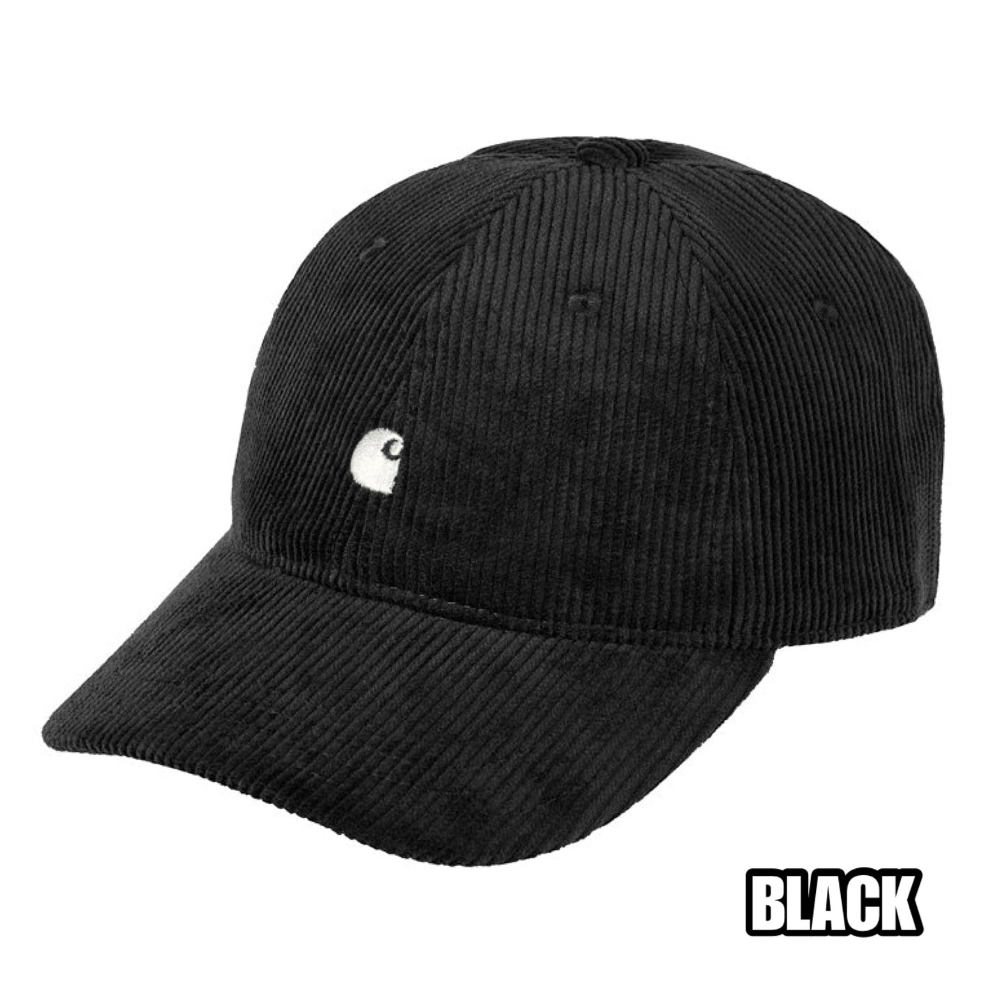CARHARTT WIP HARLEM CAP, CORDUROY (BLACK)